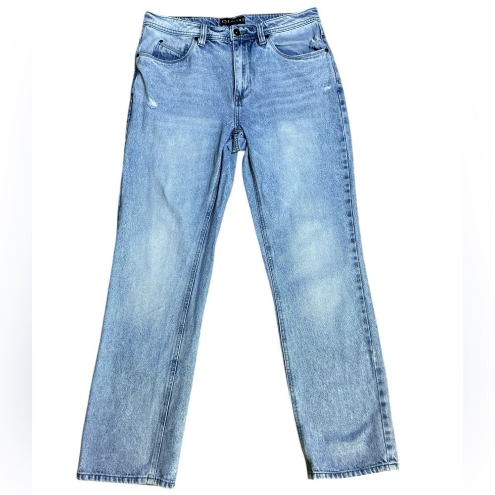 Empyre Light Wash Straight Leg Jeans Size 32 Distressed